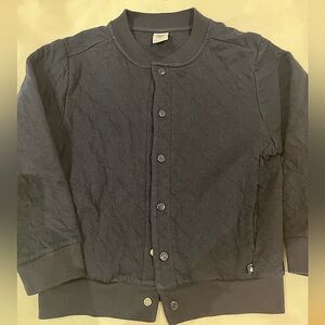 Petit Bateaux navy lightly quilted cardigan.